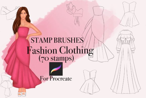 Download Clothing Stamp for Procreate - Thin Collection